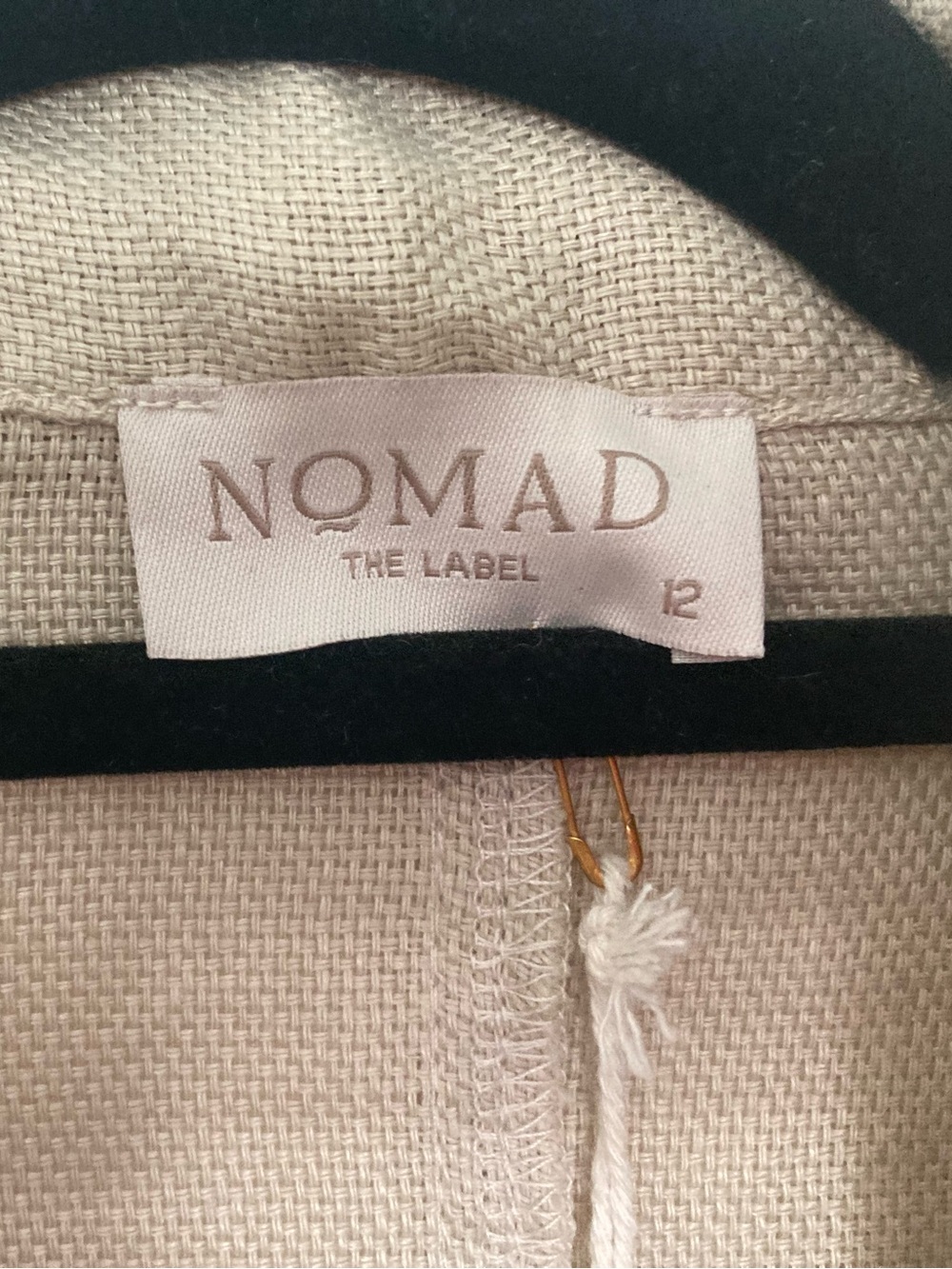 Nomad the Label Laguna French Linen Button-Up Shirt in Wheat, Size AU12/US8 - Picture 3 of 10